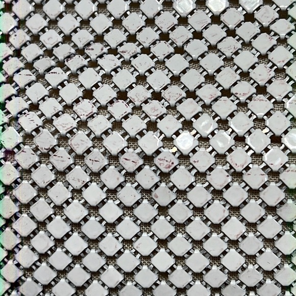 White Metal Mesh Bag - Picture 5 of 13